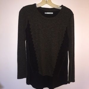 Black and Olive Blouse